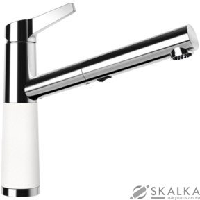Кухонный смеситель Schock SC510 Alpina-07 хром/белый (55412007) На фото Кухонный смеситель Schock SC510 Alpina-07 хром/белый (55412007)
