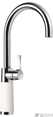 Кухонный смеситель Schock SC520 Alpina-07 хром/белый (55500007) На фото Кухонный смеситель Schock SC520 Alpina-07 хром/белый (55500007)