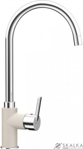 Кухонный смеситель Schock Simi Alpina-07 хром/белый (50500007) На фото Кухонный смеситель Schock Simi Alpina-07 хром/белый (50500007)