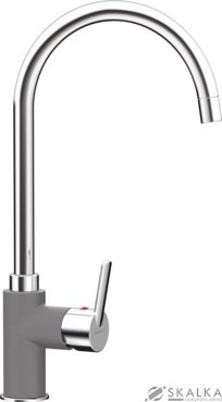 Кухонный смеситель Schock Simi Croma-49 хром/серый (50500049) На фото Кухонный смеситель Schock Simi Croma-49 хром/серый (50500049)