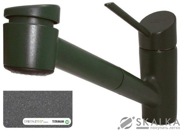 Кухонный смеситель Schock Stileo Titanium-50 черный (56412050) На фото Кухонный смеситель Schock Stileo Titanium-50 черный (56412050)