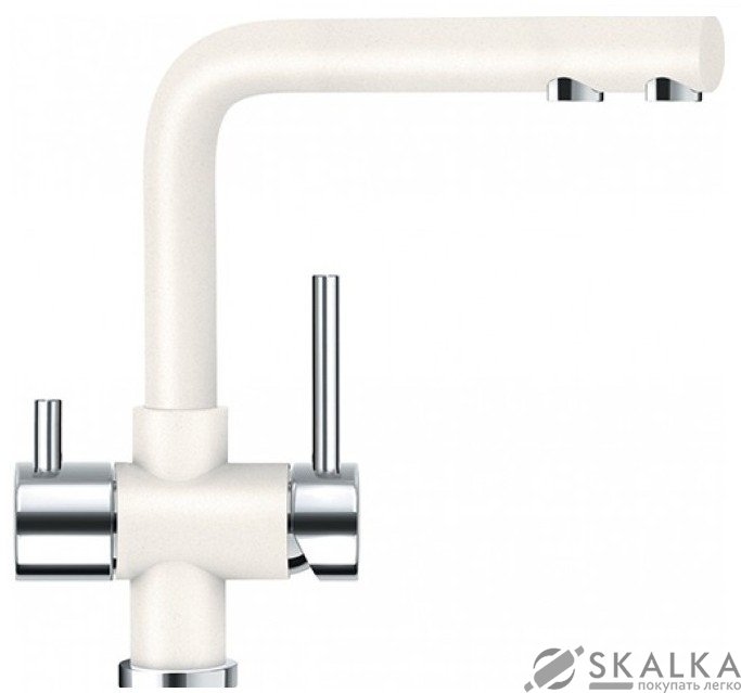 Кухонный смеситель Schock Wellus Polaris-99 белый (57000199) На фото Кухонный смеситель Schock Wellus Polaris-99 белый (57000199)