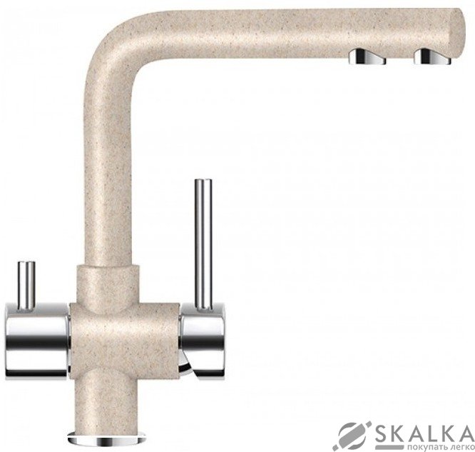 Кухонный смеситель Schock Wellus Sabbia-58 песочный (57000158) На фото Кухонный смеситель Schock Wellus Sabbia-58 песочный (57000158)