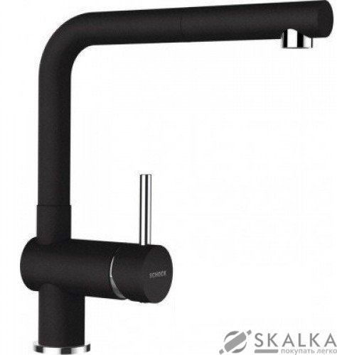 На фото Смеситель для кухни Schock Pia Nero-13 черный (53712013)