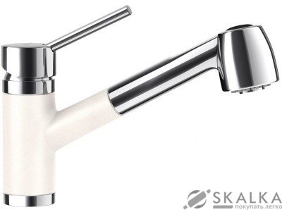 Смеситель для кухни Schock Pila Polaris-99 белый (54112099) На фото Смеситель для кухни Schock Pila Polaris-99 белый (54112099)