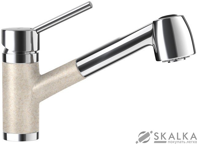 На фото Смеситель для кухни Schock Pila Sabbia-58 песочный (54112058)