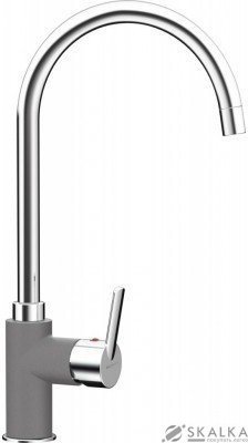 Смеситель для кухни Schock Simi Croma-49 серый (50100049) На фото Смеситель для кухни Schock Simi Croma-49 серый (50100049)