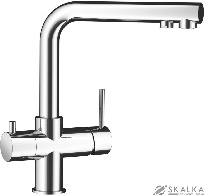 На фото Смеситель для кухни Schock Wellus Chrom-80 хром (57000180)