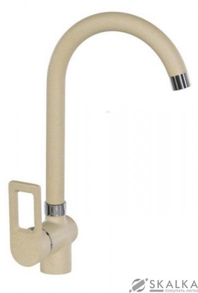 На фото Смеситель для кухни Laveo KASJA GRANIT 4 бежевый (BKN_468D)