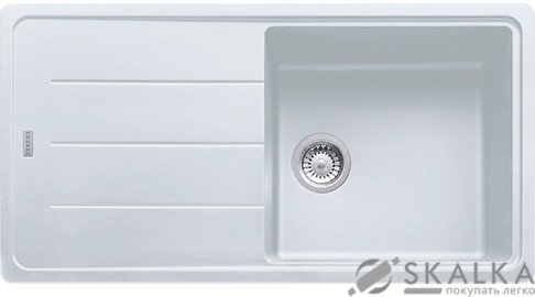 На фото Кухонная мойка Franke Basis BFG 611-97 Белая (114.0363.934)