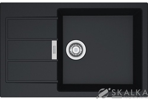 На фото Кухонная мойка Franke Sirius Tectonite SID 611-78 XL Черная (114.0497.952)