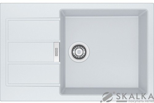 На фото Кухонная мойка Franke Sirius Tectonite SID 611-78 XL Белая (114.0497.954)