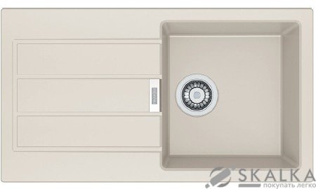На фото Кухонная мойка Franke Sirius Tectonite SID 611-78 Slim Маскарпоне (114.0497.959)