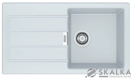 На фото Кухонная мойка Franke Sirius Tectonite SID 611-78 Slim Белая (114.0497.958)