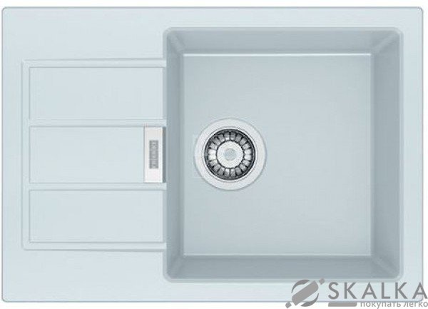 На фото Кухонная мойка Franke Sirius Tectonite SID 611-62 Slim Белая (114.0497.939)