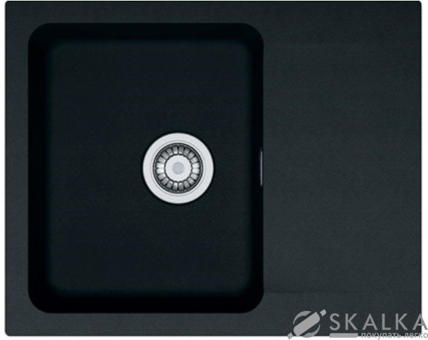 На фото Кухонная мойка Franke Orion Tectonite OID 611-62 Черная (114.0498.008)