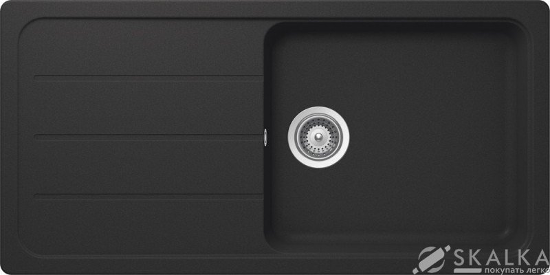 На фото Кухонная мойка Schock Formhaus D100 L Onyx-10 (17056010)