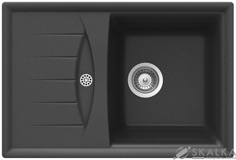 На фото Кухонная мойка Schock Genius D100 S Onyx-10 (18034510)