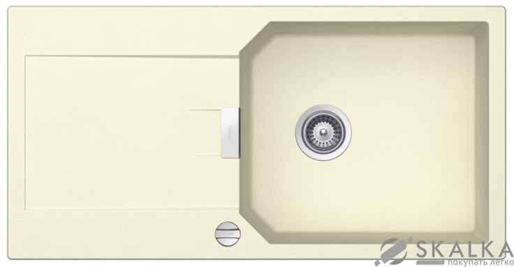 Кухонная мойка Schock Manhattan D100 L Crema-14 (22056014) На фото Кухонная мойка Schock Manhattan D100 L Crema-14 (22056014)