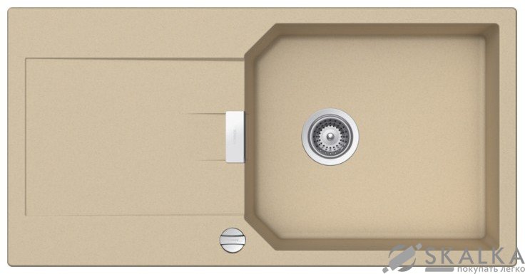 На фото Кухонная мойка Schock Manhattan D100 L Moonstone-22 (22056022)