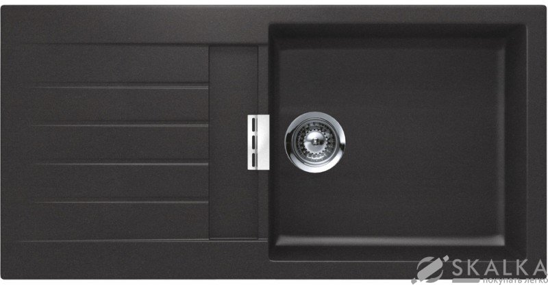 На фото Кухонная мойка Schock Primus D100 L Nero-13 (24056013)