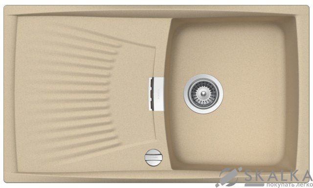 На фото Кухонная мойка Schock Venus D100 Moonstone-22 (30045022)
