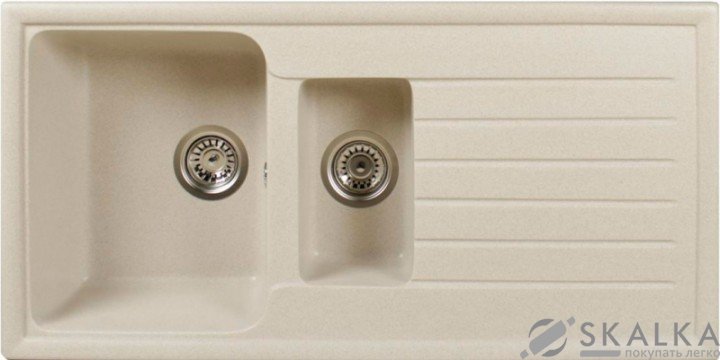 Мойка для кухни Brenor Napoli 15 02 Песочная На фото Мойка для кухни Brenor Napoli 15 02 Песочная