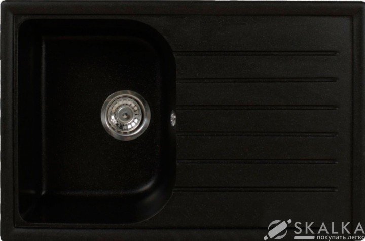 На фото Кухонная мойка Brenor Wenecja 10 8M Черная Металл
