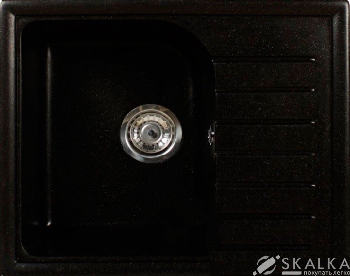 Кухонная мойка Brenor Wenecja 59 8M Черная Металл На фото Кухонная мойка Brenor Wenecja 59 8M Черная Металл