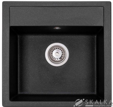 На фото Кухонная мойка Granado Merida Black shine (0301)