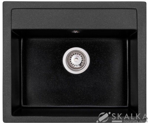 На фото Кухонная мойка Granado Lerida Black shine (0401)