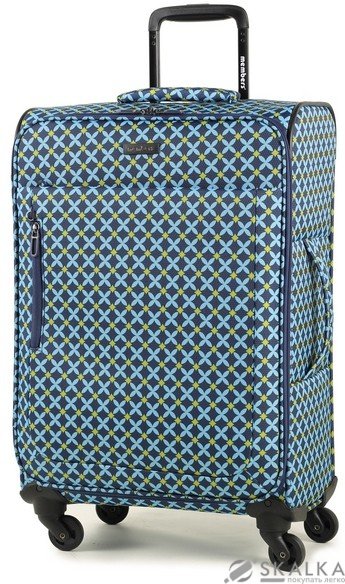 На фото Чемодан на колесах Members Vogue (M) Blue Geo Print (923550)