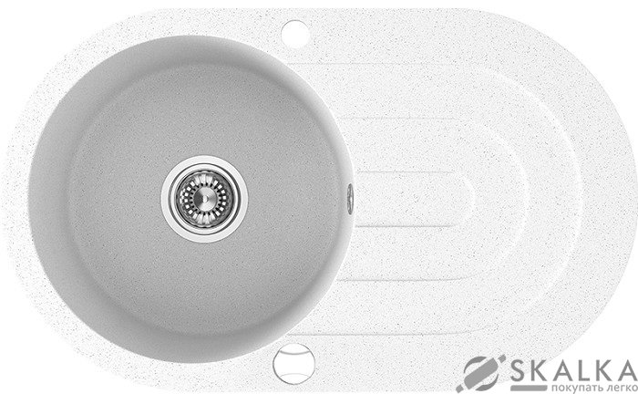 На фото Кухонная мойка Laveo Dafne белая (SGD_681T)