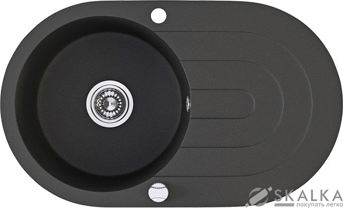 На фото Кухонная мойка Laveo Dafne черная (SGD_781T)