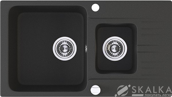 На фото Мойка для кухни Laveo Madagaskar черная (SGQ_731T)