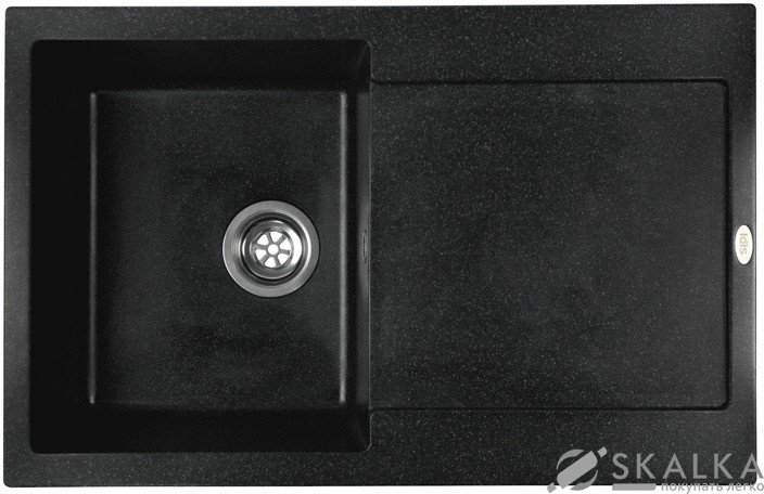 На фото Кухонная мойка Idis Carex Obsidian 508