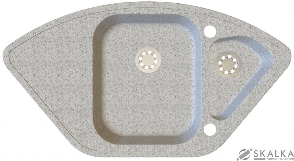 На фото Мойка для кухни Idis Corner Fashion Gray 310