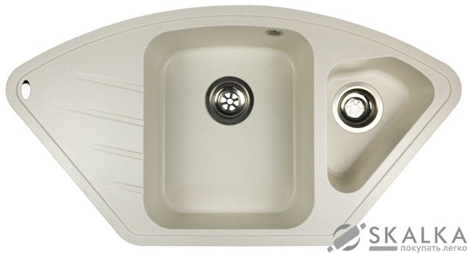 На фото Мойка для кухни Idis Corner Vanilla 326