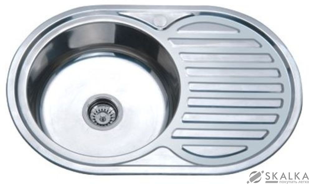 На фото Кухонная мойка Zerix Z7750-06-180D Decor декорированная (ZX1595)