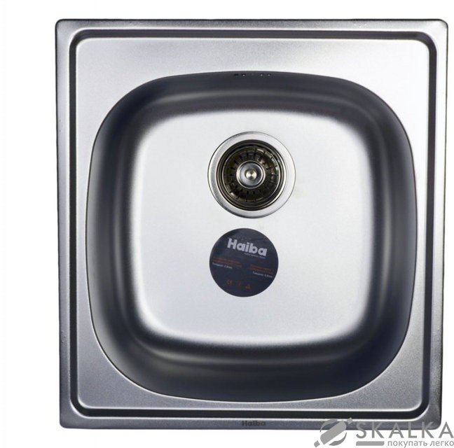 На фото Кухонная мойка Haiba 50x47 Decor декорированная (HB0541)