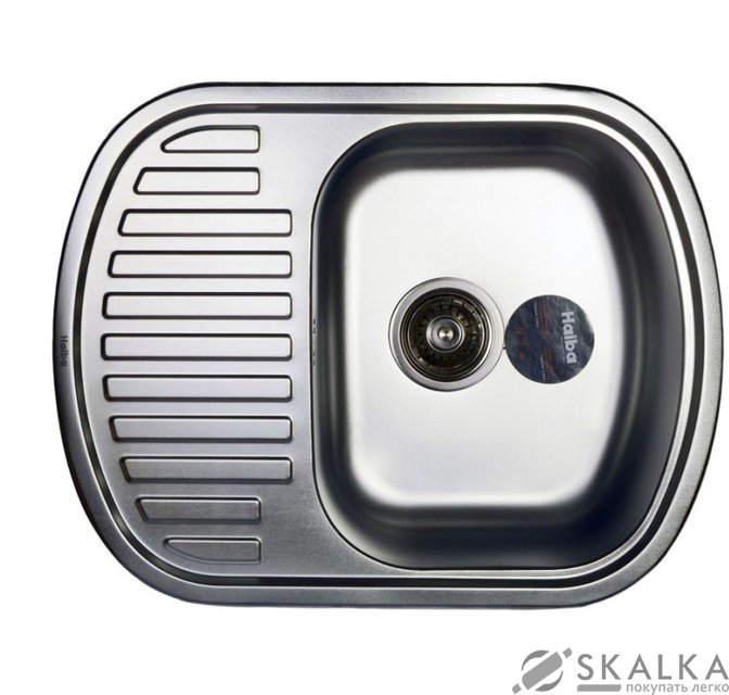 На фото Кухонная мойка Haiba 63x49 Satin матовая (HB0552)