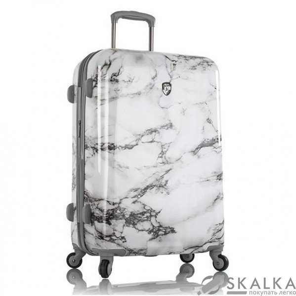 На фото Чемодан Heys Bianco (M) White Marble (925207)
