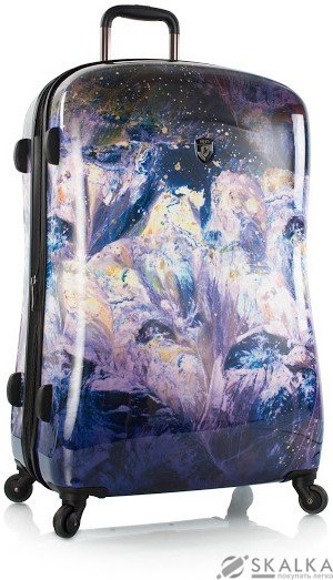 На фото Чемодан Heys Purple Amethyst (L) Stone Print (924328)