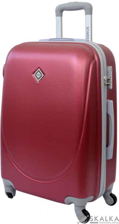 Чемодан ручная кладь Bonro Smile (мини) бордовый (10051801) На фото Чемодан ручная кладь Bonro Smile (мини) бордовый (10051801)
