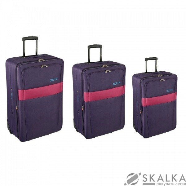 На фото Комплект чемоданов Skyflite Domino Purple (S/M/L) 3шт (923959)