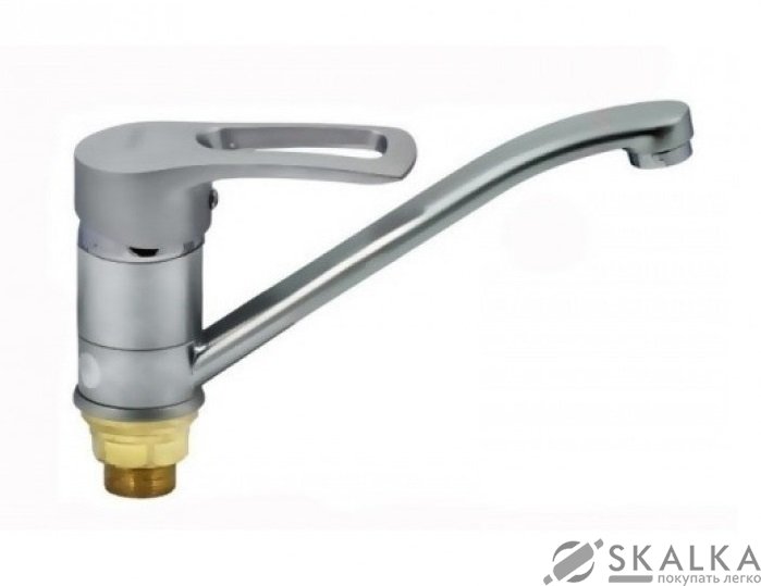 Кухонный смеситель Haiba Hansberg 555 на гайке сатин (HB0212) На фото Кухонный смеситель Haiba Hansberg 555 на гайке сатин (HB0212)