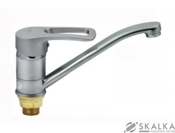 Кухонный смеситель Haiba Hansberg 555-15 CM на гайке сатин (HB0214) На фото Кухонный смеситель Haiba Hansberg 555-15 CM на гайке сатин (HB0214)