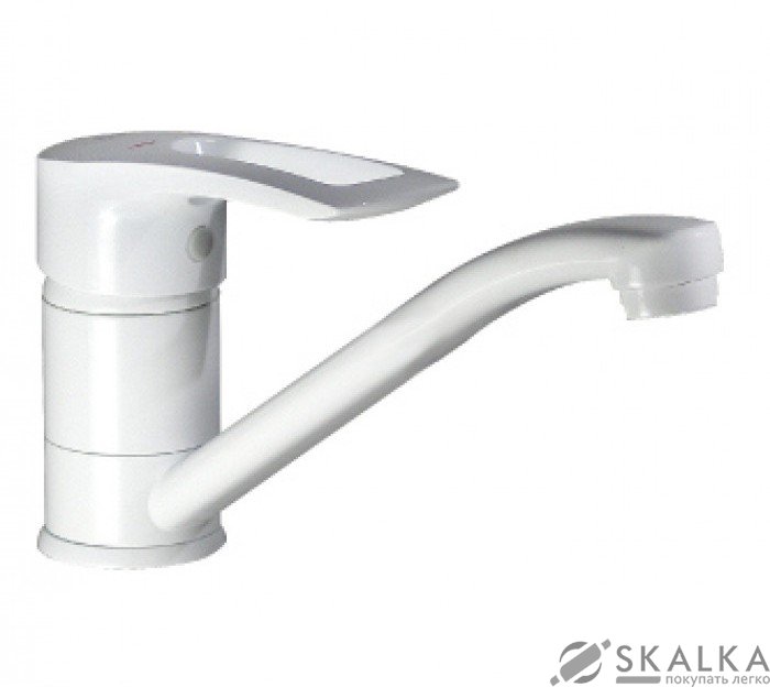 На фото Смеситель для кухни Haiba Hansberg 004-15 СМ WHITE (HB0189)