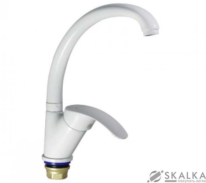 На фото Смеситель для кухни Haiba Mars 777 на гайке WHITE (HB0275)