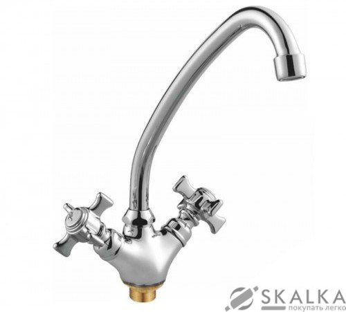 На фото Кухонный смеситель Cron Zeus 271 на гайке (CR0081)